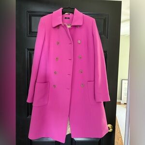 J.Crew Pea Coat Pink Lady Day Double Breasted Wool bubblegum 8